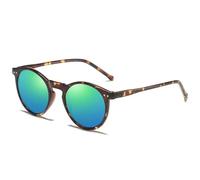 KTUCN 2025 Polarized Sunglasses Men Women Round Sun Glasses Vintage Male Female Goggles UV400,h,C7 Leopard,Blue