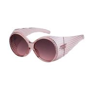 KTUCN 2025 Runway Style Round Frame Sunglasses for Women Trendy Fashion Party Eyewear UV400 All-Weather Protection,C8,HFA,001