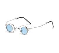 KTUCN Casual Stylish Flip Sunglasses For Women Tiny Round Foldable Glasses Trend Fashion Eyewear UV400,HD4,BH01