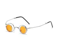KTUCN Casual Stylish Flip Sunglasses For Women Tiny Round Foldable Glasses Trend Fashion Eyewear UV400,HD6,BH01