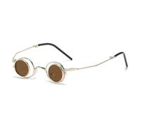 KTUCN Casual Stylish Flip Sunglasses For Women Tiny Round Foldable Glasses Trend Fashion Eyewear UV400,HD3,BH01