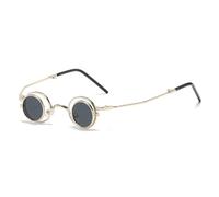 KTUCN Casual Stylish Flip Sunglasses For Women Tiny Round Foldable Glasses Trend Fashion Eyewear UV400,HD1,BH01