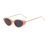 KTUCN Cat Eye Sunglasses Women Fashion Ladies Sun Glasses Trendy Female Eyewear Green Leopard Retro Shades UV400,orange grey,BH01
