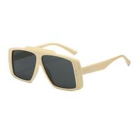 KTUCN Classic Big Frame Sunglasses Women Men Trendy Design Outdoor Driving Summer Traveling Sunglasses UV400,beige gray,BH01
