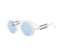 KTUCN Classic Gothic Steampunk Sunglasses Men and Women Retro Round Pc Frame Sunglasses,9,122 * 51
