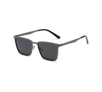 KTUCN Classic Rectangle Polarized Sunglasses Men Matte Black UV400 Fashion Sun Glasses Spring Hinge Driving Shades,4 Gun Black,BH01