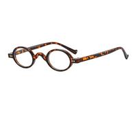 KTUCN Classic Retro Small Frame Oval Leopard Print Sunglasses Fashion Women'