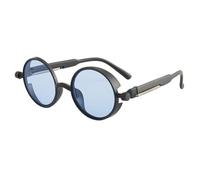 KTUCN ClassicSteampunk Men and Women Retro Round Pc Frame Sunglasses,2,H