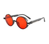 KTUCN ClassicSteampunk Men and Women Retro Round Pc Frame Sunglasses,3,H