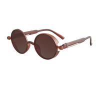 KTUCN ClassicSteampunk Men and Women Retro Round Pc Frame Sunglasses,4,H