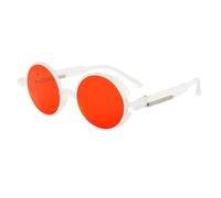 KTUCN ClassicSteampunk Men and Women Retro Round Pc Frame Sunglasses,6,H