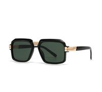 KTUCN Fashion Big Frame Sunglasses Women Retro Sun Glasses Men Square Metal Eyeglasses Vintage,C2,BH10249