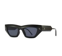 KTUCN Fashion Cat Eye Women Sunglasses Vintage Candy Color Eyewear Men Rivets Gradient Sun Glasses UV400,Black Grey,BH01