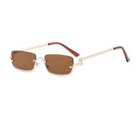 KTUCN fashion lower half frame square sunglasses 2025 trend men's and women's sunscreen sunglasses UV400,8060 C2,HFA,001
