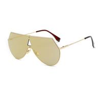 KTUCN Fashion Men Sunglasses Male Big Frame Colorfull lunettes de soleil homme sunglasses with box Metal,C03 Gold TuhaoGold,BH01
