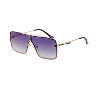 KTUCN Fashion Oversized Sunglasses For Men Big Frame 2025 Metal Frame Sun Glasses Man Retro Shades Eyewear,C4OuterBlue,HFA,001