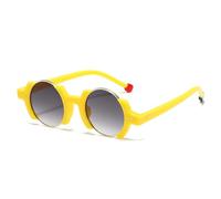KTUCN Fashion Retro Punk Round Women Sunglasses Retro Gradient Rivet Contras