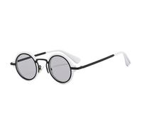 KTUCN Fashion Small Round Sunglasses Women Retro Punk Gradient Eyewear Popular Men Shades Trendy Green Tea UV400 Sun Glasses Metal,HD8,BH01