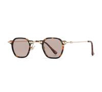 KTUCN Fashion Sunglasses Men Women Retro Steam Punk Shades Small Round Gradient Glasses Vintage Driving Eyewear,Leopard Tea,BH01