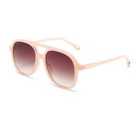 KTUCN Fashion Sunglasses Women Big Frame Leopard Green Eyewear Trending Sun Glasses Cool Driving Shades UV400,Pink Tea,BH01