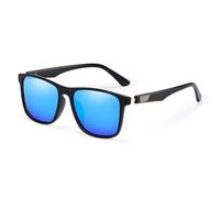 KTUCN Fashion Trend Polarized Sunglasses for Men's Women's Luxury Outdoor Driving Retro Sunglasses,Black Blue,HFA,001