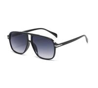 KTUCN Fashions Gredient Sunglasses Retro Men Oversized Rivets UV400 Summer Shades Vintage Big Eyewear,1 Black Grey,BH01