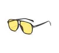 KTUCN Fashions Gredient Sunglasses Retro Men Oversized Rivets UV400 Summer Shades Vintage Big Eyewear,9 Black Yellow,BH01