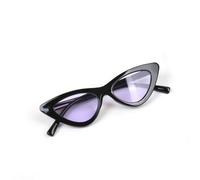 KTUCN Kids Fashion Triangle Cat-Eye Sunglasses with Light Tinted Lenses Sun Glasses Trendy Stylish Personality Design Eyewear,Purple,HFA,001