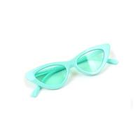 KTUCN Kids Fashion Triangle Cat-Eye Sunglasses with Light Tinted Lenses Sun Glasses Trendy Stylish Personality Design Eyewear,green,HFA,001
