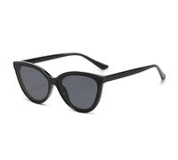 KTUCN Large Frame Cat Eye Sunglasses Women Retro Style Gradient Sun Glasses Eyeglasses UV400,Black,BH01