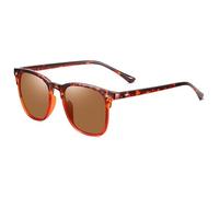 KTUCN Men Polarized Sunglasses Mirror Eyeglasses Women Square Sport Sunglasses Male UV400 Driving Fishing Camping Sun Glasses Eyewear,Without Package,Leopard Brown