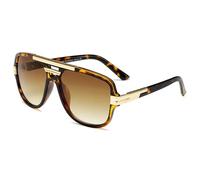 KTUCN Men Sunglasses Vintage Male Square Sun Glasses Gradient Sunglass UV400 Shades,h,02 Leopard,Tea