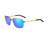 KTUCN Men's Big Square Polarized Sunglasses Titanium Ultralight Sun Glasses Driving Outdoor Polarized Anti Glare Eyeglass,h,Blue,Silver