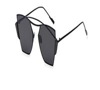 KTUCN Metal Frame Women Fashion Sunglasses Cat Eye Women Personality Sunglasses Mirror Glasses UV400,Black,BH01