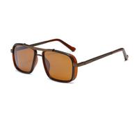 KTUCN Metal Steampunk Sunglasses for Men Fashion Rock Sun Glasses Male Punk Goggles Retro Trend Shades UV Protection,C4 Brown,O