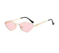 KTUCN Metal Sunglasses Women Small Size Diamond Casual Suneyeglass Outdoors TRAVEL Vacation UV Protection,Pink,BH01