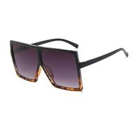 KTUCN Oversized Big Shades Woman Sunglasses Vintage Sun Glasses Retro Flat Black Glasses Unisex,4,BH01