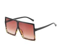 KTUCN Oversized Big Shades Woman Sunglasses Vintage Sun Glasses Retro Flat Black Glasses Unisex,5,BH01
