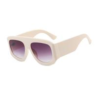 KTUCN Oversized Square Sunglasses Fashion Gradient Women Retro Shades UV400 Outdoor Men Sun Glasses,beige gray,HFA,001