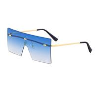 KTUCN Oversized Women Sunglasses Vintage Sunglasses Rimless Eyewear Retro Gradient Brown Big Shades,3,BH01