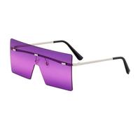 KTUCN Oversized Women Sunglasses Vintage Sunglasses Rimless Eyewear Retro Gradient Brown Big Shades,14,BH01