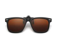 KTUCN Polarized Flip Up Clip On Sunglasses Photochromic Goggles Anti Glare Vintage Square Glasses,02,HFA,001