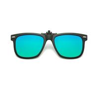 KTUCN Polarized Flip Up Clip On Sunglasses Photochromic Goggles Anti Glare Vintage Square Glasses,10,HFA,001
