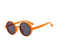 KTUCN Popular Retro Sunglasses Women Fashion Round Punk Eyewear Trendy Hip Hop Shades Rock Roll Black Orange Steam Glasses UV400,orange grey,BH01