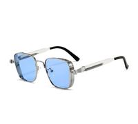 KTUCN Punk Metal Frame Sunglasses Anti-UV 400 Eye Protection Black Shades Glasses Street Photos Decoration Travel Accessories,