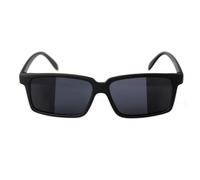 KTUCN Rearview mirror, men's and women's style, retro black square, invisible sunglasses, mirrored on the side,h,Black black