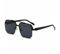 KTUCN Rectangle FashionMetalFrame SunGlasses Female MaleGradientTravelingOc