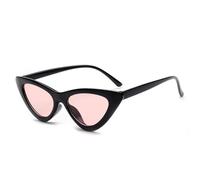 KTUCN Retro Cateye Sunglasses Women Small Cat Eye Sun Glasses Vintage Colorful Eyewear Male Female,Black Pink,BH01