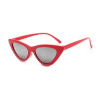 KTUCN Retro Cateye Sunglasses Women Small Cat Eye Sun Glasses Vintage Colorful Eyewear Male Female,red mercury,BH01