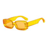KTUCN Retro Colorful Rectangle Women Sunglasses Fashion Candy Color Shades UV400 Men Clear Gradient Square Sun Glasses,h,Black light gray